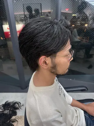 ショート カラー パーマ メンズ キッズ 栄💗メンズパーマ| ハイトーン|haruのヘアスタイル