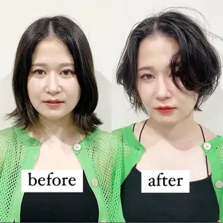 ショート カラー enx academyのヘアスタイル