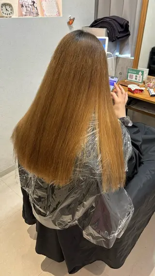 ロング カラー 【完全個室】髪質改善 暖色カラー/山崎唯奈のヘアスタイル
