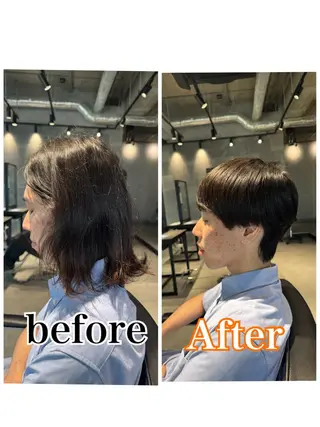 ショート 川畑 大地/波巻きパーマのヘアスタイル