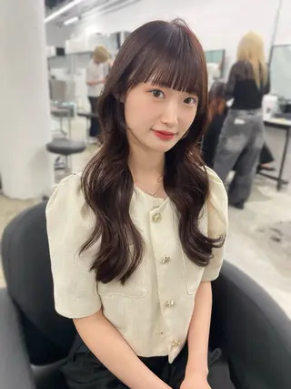 ロング カラー レイヤーカット/ 縮毛矯正/ミサキ💐のヘアスタイル