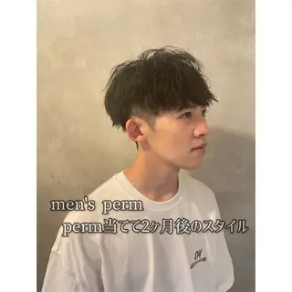 パーマ メンズ フリーランスシェアサロンルレイル所属・心斎橋/メンズ /ルレイル/地形真希のヘアスタイル