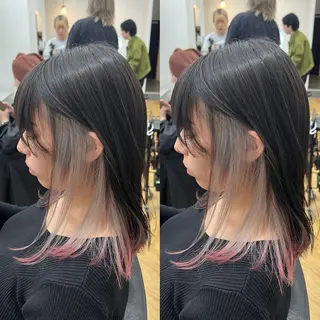 ミディアム 前髪カット無料🎉 髪質改善✨影山湧市のヘアスタイル