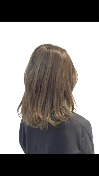 ミディアム セミロング ロング カラー 江原 彩華のヘアスタイル