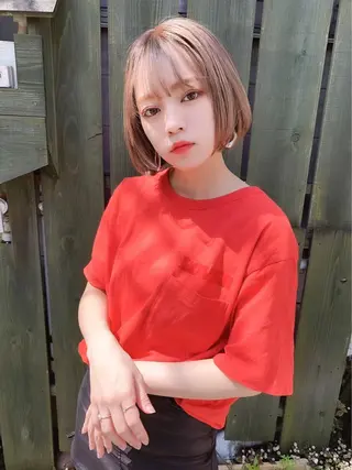 ショート カラー ヘアアレンジ 【赤み消しカラー】 中野浩太のヘアスタイル