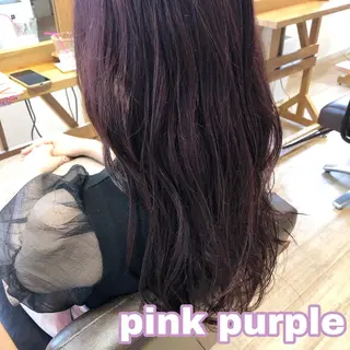 ロング カラー なつき/艶ピンク/ girly hairのヘアスタイル