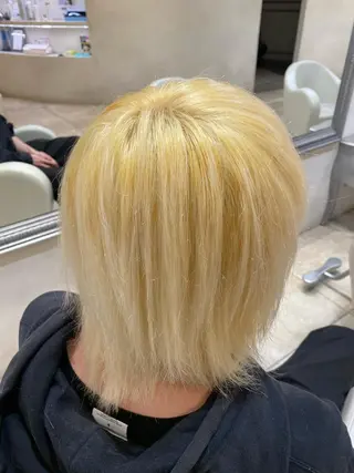 カラー 地毛風ストレート/ ケアカラー/セキネのヘアスタイル