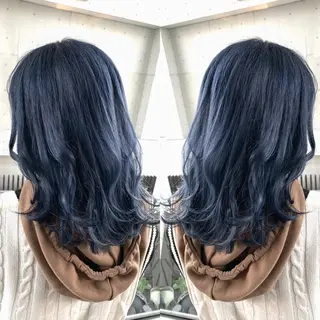 セミロング カラー ヘアアレンジ Merci メルシー 福岡、今泉のヘアスタイル