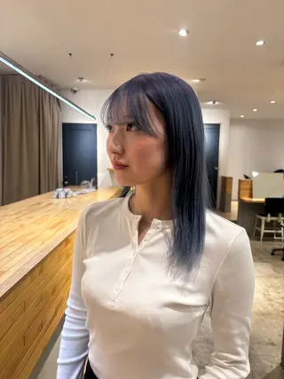 セミロング カラー NAVY/ Miharuのヘアスタイル