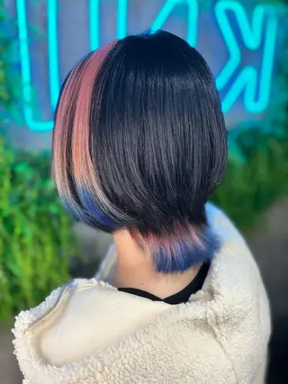 ミディアム カラー 個性派ウルフ/メンズ /ブリーチ/渋谷のヘアスタイル