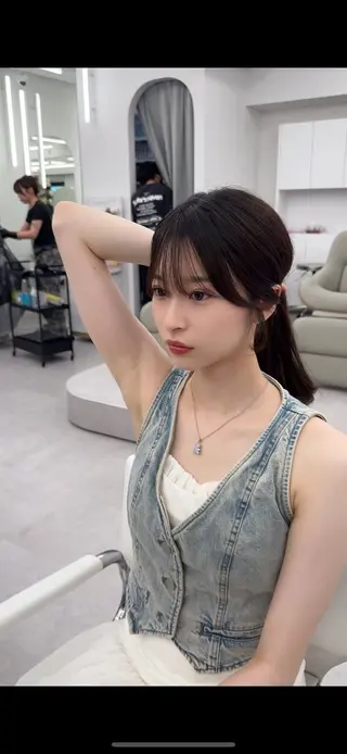 セミロング カラー ヘアアレンジ 顔周り&ミディアム 特化/池袋/kokiのヘアスタイル