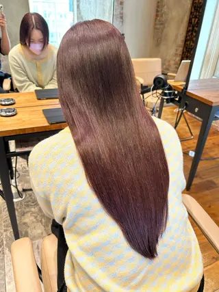 セミロング カラー パーマ 新宿✨顔周りカット 韓国ヘア/坂本亜裟海のヘアスタイル