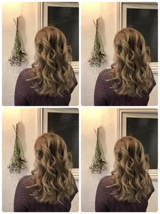 ロング カラー ヘアアレンジ 美容室 ソンリエのヘアスタイル
