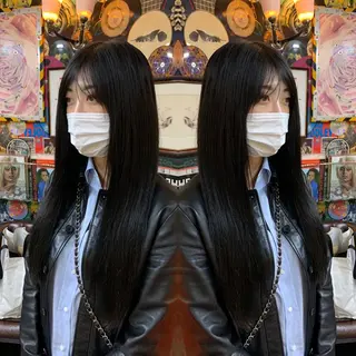 ロング カラー ヘアアレンジ マツエク・マツパ haco+所属・🌈派手髪エクステ ブレイズ🌈ひろとのヘアスタイル