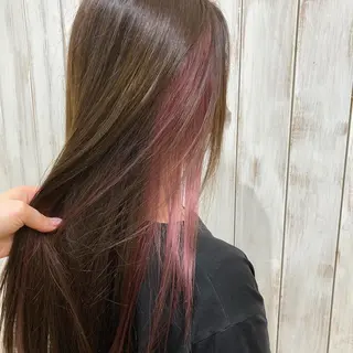 ロング カラー 片柳 美友季のヘアスタイル