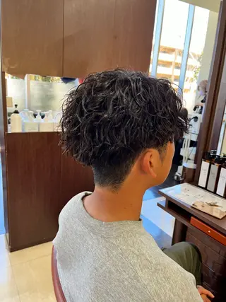 ショート パーマ メンズ AROH men's cut&men's perm 船橋店所属・🧊メンズ特化🧊 高木航希のヘアスタイル