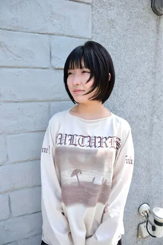 ショート ROCAReTA FOR HAIR 千本丸太町店所属・なかがきはな/ボブ/ レイヤー/パーマのヘアスタイル