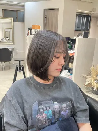 ショート カラー 白髪ぼかし 👒堀江・ヨンスクのヘアスタイル