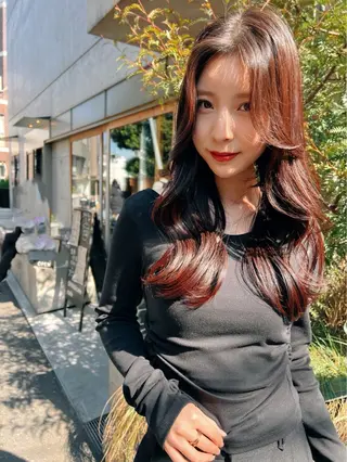 セミロング カラー 【銀座】艶髪/上品な カラー特化/涼/駅近のヘアスタイル