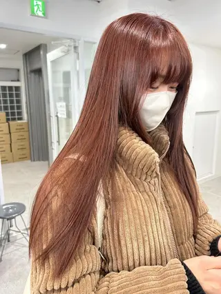 ロング カラー 愛結 暖色カラー🎀🩰のヘアスタイル