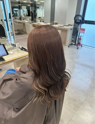 ロング カラー お悩み改善 黄金比みくのヘアスタイル