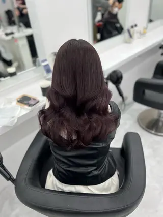 セミロング カラー ヘアアレンジ ダブルカラー特化💖 韓国ヘア💖りくのヘアスタイル