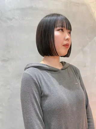 ショート Misaki /ボブ/縮毛矯正のヘアスタイル