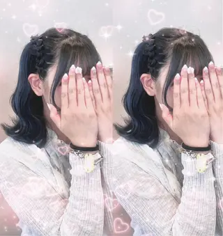 ミディアム ヘアメ/お呼ばれﾍｱ /横浜/nozomiのヘアスタイル