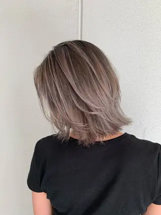 ミディアム ブリーチ.バレイヤー ジュ.REAL心斎橋のヘアスタイル