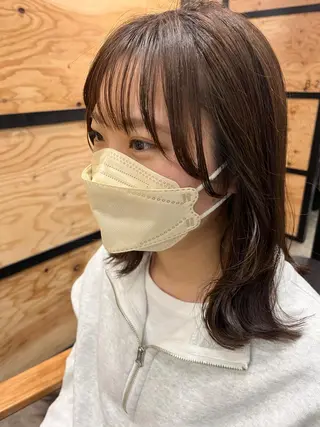 セミロング カラー パーマ ヘアアレンジ メンズ キッズ ネイル マツエク・マツパ アイブロウ times salon名駅所属・久木原 ゆりのヘアスタイル