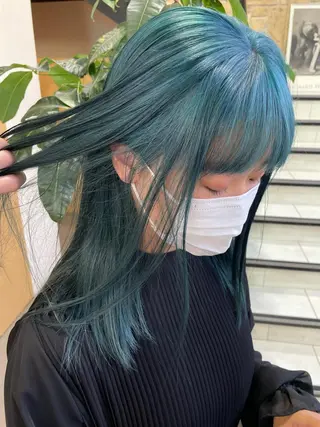 ミディアム 韓国ハイトーン🦋 hikariのヘアスタイル