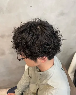 ショート パーマ メンズ 【ピンク/韓国ヘア/ ヘアセット】亜海のヘアスタイル