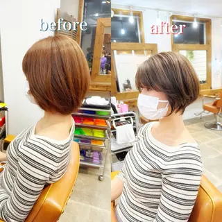 ショート カラー newline銀座所属・👑銀座ショート/ 絶壁補正/金子涼👑のヘアスタイル