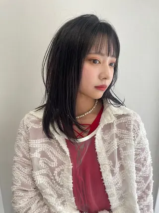 セミロング 奥村 紗季のヘアスタイル