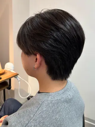 メンズ フェザーパーマ/韓国 /メンズカット/保立のヘアスタイル