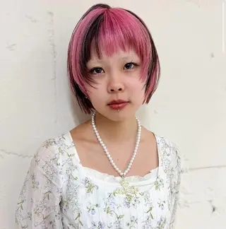 ショート カラー moon/髪質改善/ ブリーチ/レイヤー☪のヘアスタイル