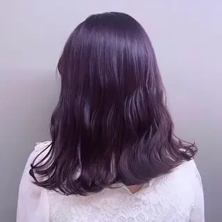 セミロング カラー 透明感ラベンダー💗 SHOのヘアスタイル