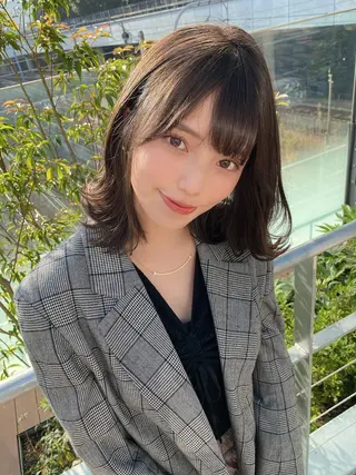 ミディアム カラー 女性が憧れる ショート/角田愛和のヘアスタイル