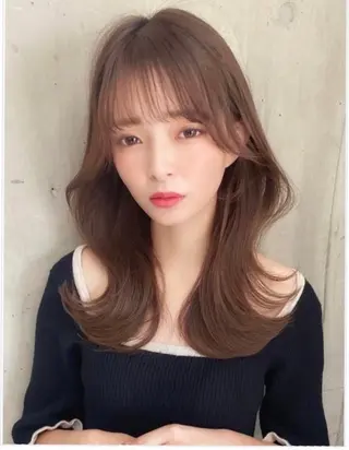 セミロング カラー 新宿/髪質改善/ボブ 韓国レイヤー大重聖斗のヘアスタイル