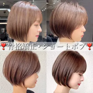 ショート 💖美髪矯正／透明感 カラー💖のぞみのヘアスタイル