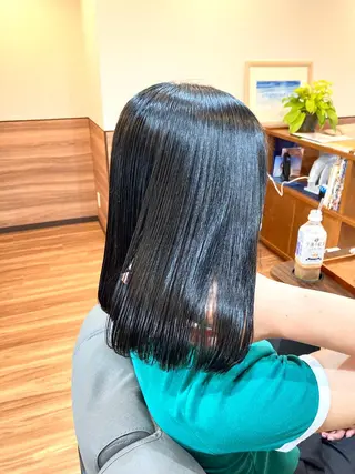 ミディアム カラー パーマ Annon プライベートサロンのヘアスタイル