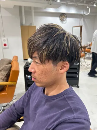 ショート カラー メンズ 山﨑 燦人のヘアスタイル