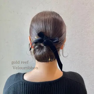 セミロング ヘアアレンジ charm《銀座》 ヘアセット/縮毛矯正のヘアスタイル