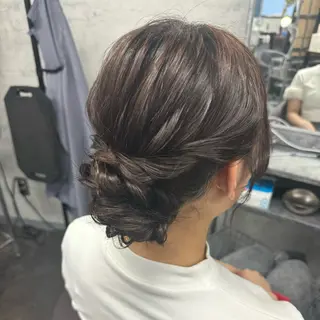 ミディアム ヘアアレンジ 松本ののか /錦/ヘアセットのヘアスタイル