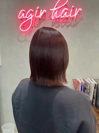 ショート カラー 🪽髪質改善ストレー ト🤍美羽🤍のヘアスタイル