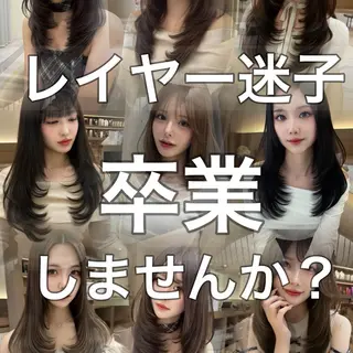 ロング としき/韓国/透明 感カラー/美髪矯正のヘアスタイル