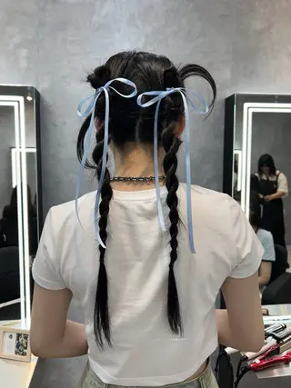 ロング ヘアアレンジ _WHITE 天神店 YUMEKA🐻のヘアスタイル