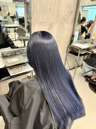 ロング カラー メンズ ☁️かずき☁️寒色 原色.デザイン特化のヘアスタイル