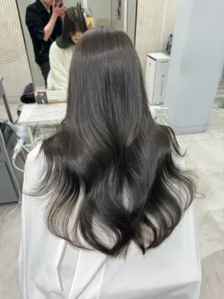 ロング カラー 𝘚𝘦𝘫𝘶𝘯 韓国レイヤー/顔周りのヘアスタイル