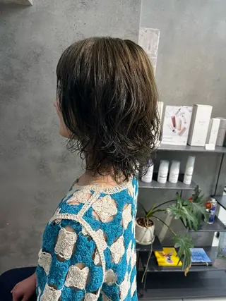 カラー 顔まわり/ボブウルフ 🤍愛唯(めい)のヘアスタイル